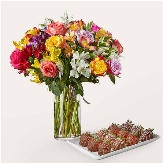 Smiles & Sunshine Bouquet and Berry Bundle