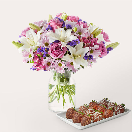 Lavender Fields Bouquet and Berry Bundle