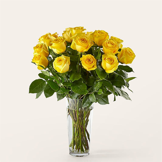 Long Stem Yellow Rose Bouquet