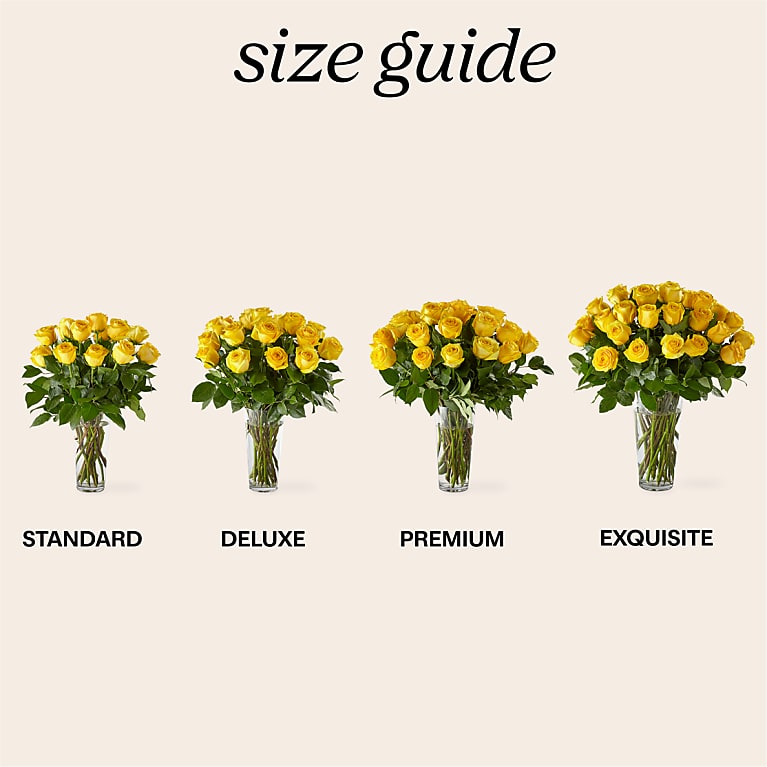 Long Stem Yellow Rose Bouquet