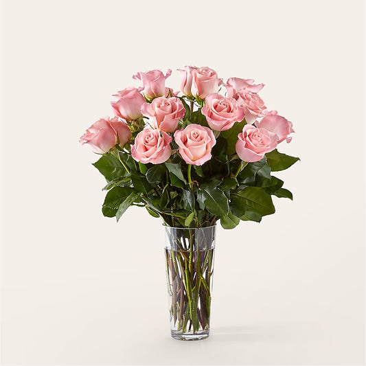 Long Stem Pink Rose Bouquet
