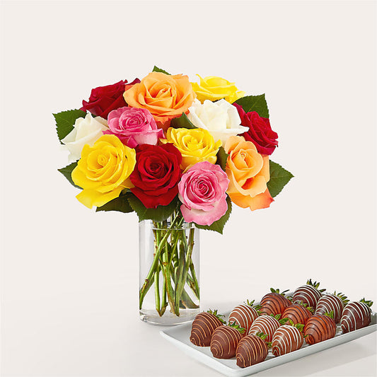 Mixed Roses and Berry Bundle