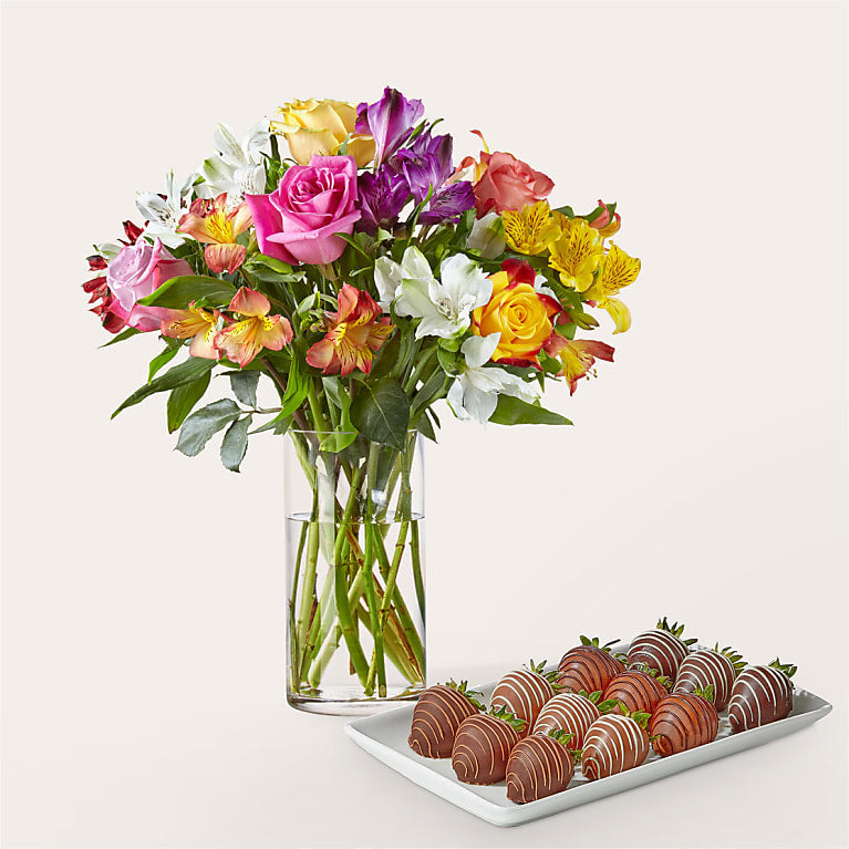 Smiles & Sunshine Bouquet and Berry Bundle