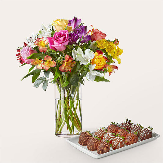Smiles & Sunshine Bouquet and Berry Bundle
