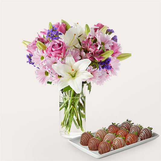 Lavender Fields Bouquet and Berry Bundle